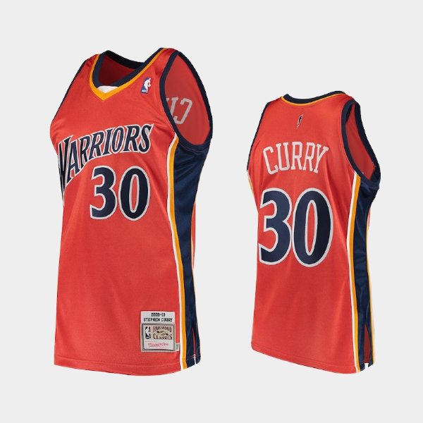Golden State Warriors #30 Stephen Curry Red Hardwood Classics баскетбольная майка NBA