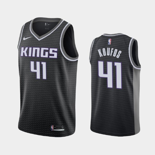 Sacramento Kings #41 Kosta Koufos Black 2018-2019 Statement баскетбольная майка NBA