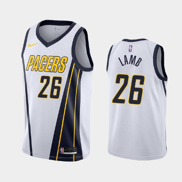 Indiana Pacers #26 Jeremy Lamb White 2019 Earned баскетбольная майка NBA