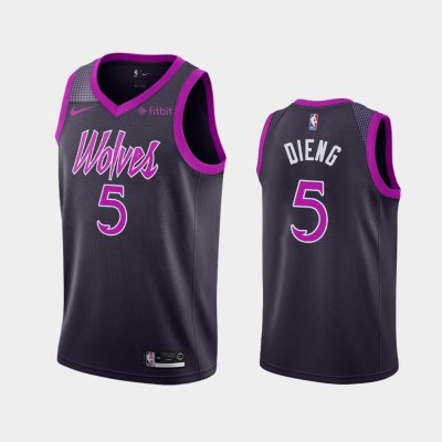 Minnesota Timberwolves #5 Gorgui Dieng Navy 2018-19 City баскетбольная майка NBA
