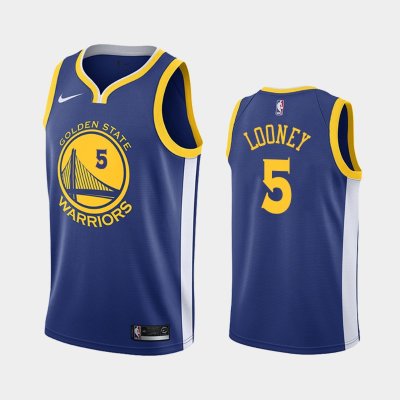 Golden State Warriors #5 Kevon Looney Blue Icon баскетбольная майка NBA
