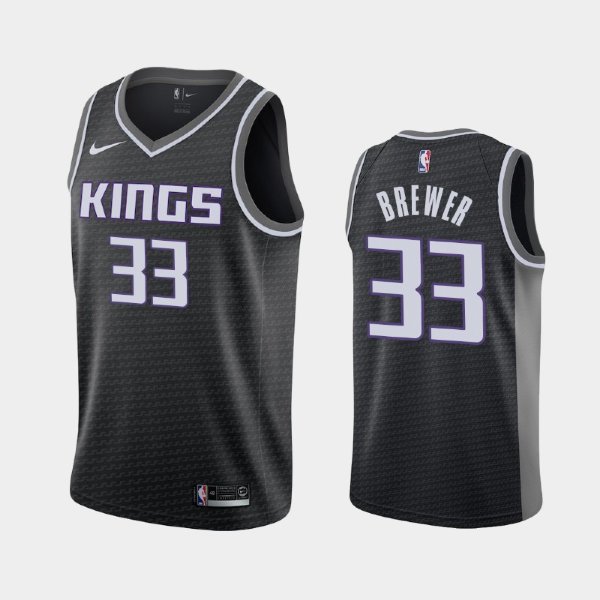 Sacramento Kings Statement #33 Corey Brewer Black 2019 баскетбольная майка NBA
