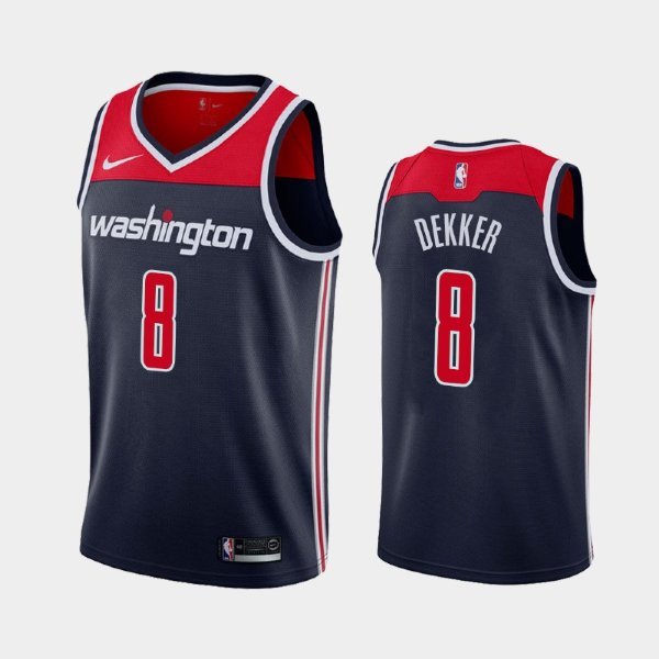 Washington Wizards Statement #8 Sam Dekker Navy 2019 баскетбольная майка NBA