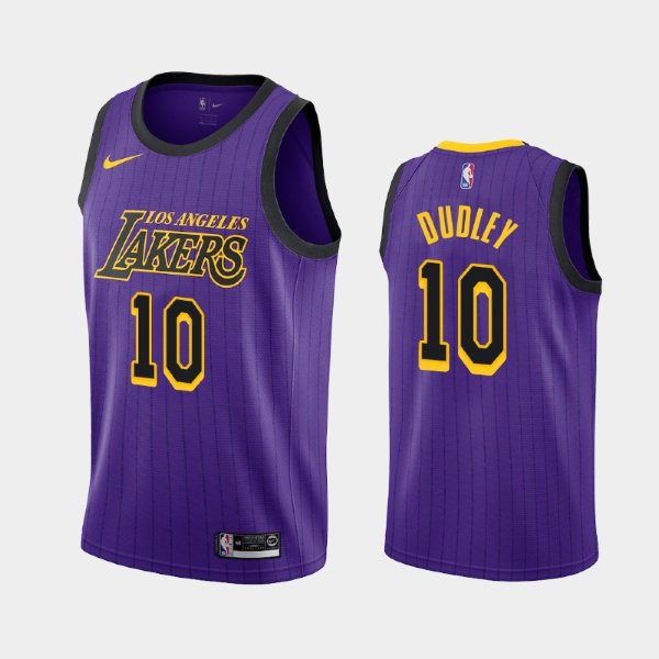 Los Angeles Lakers Jared Dudley #10 Purple 2019-20 City баскетбольная майка NBA