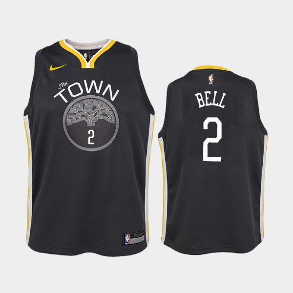 детская Golden State Warriors Jordan Bell #2 Black Statement баскетбольная майка NBA