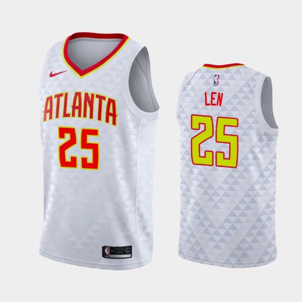 Atlanta Hawks #25 Alex Len White 2019 Association баскетбольная майка NBA
