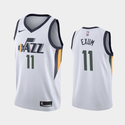 Utah Jazz Association #11 Dante Exum White 2019 баскетбольная майка NBA