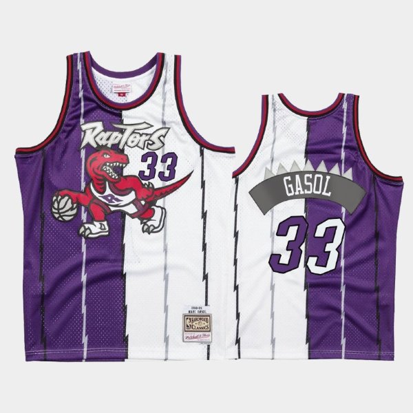 Toronto Raptors #33 Marc Gasol Purple Split Two-Tone баскетбольная майка NBA