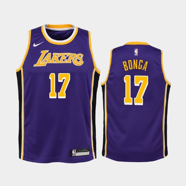 детская Los Angeles Lakers Isaac Bonga #17 Purple 2018-19 Statement баскетбольная майка NBA