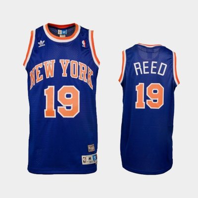 New York Knicks #19 Willis Reed Blue Hardwood Classics баскетбольная майка NBA