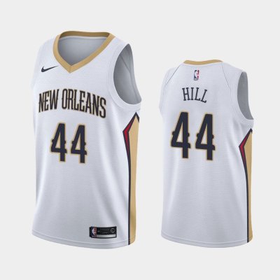 New Orleans Pelicans Association #44 Solomon Hill White 2019 баскетбольная майка NBA