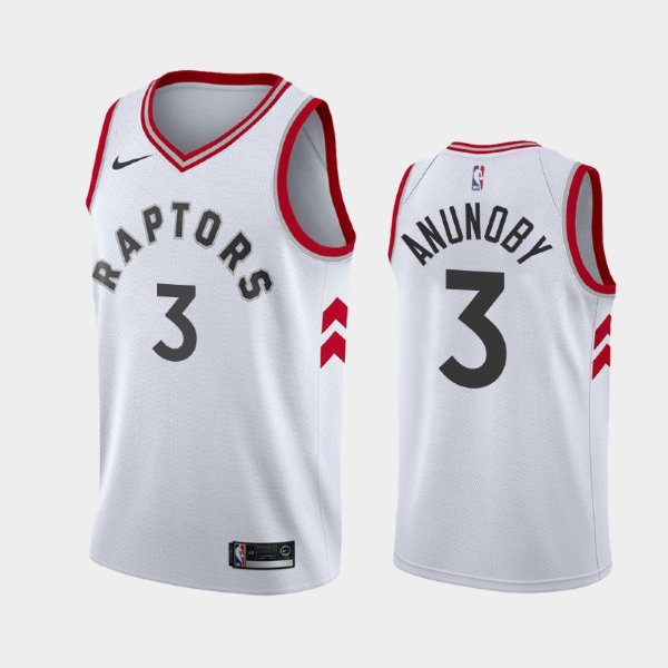 Toronto Raptors Association #3 OG Anunoby White 2019 баскетбольная майка NBA