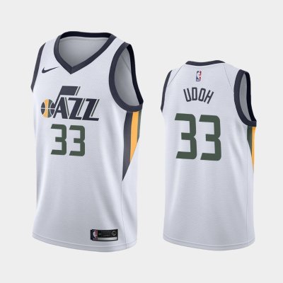 Utah Jazz Association #33 Ekpe Udoh White 2019 баскетбольная майка NBA