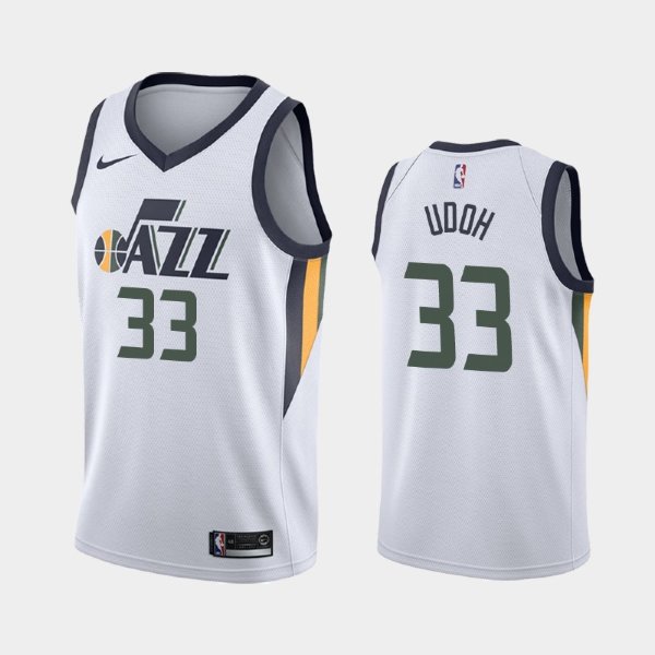 Utah Jazz Association #33 Ekpe Udoh White 2019 баскетбольная майка NBA