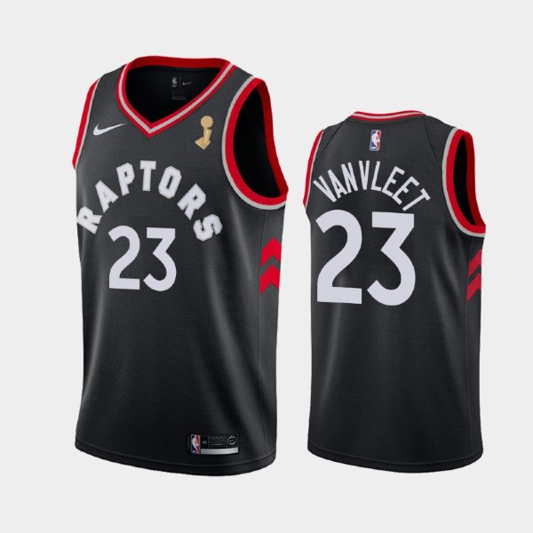 Toronto Raptors #23 Fred VanVleet 2019 NBA Finals Champions Statement Black баскетбольная майка NBA