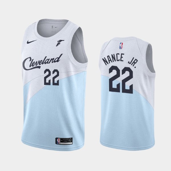 Cleveland Cavaliers #22 Larry Nance Jr. Blue 2018-19 Earned баскетбольная майка NBA