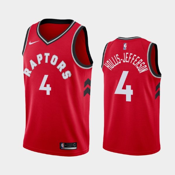 Toronto Raptors #4 Rondae Hollis-Jefferson Red 2019-20 Icon баскетбольная майка NBA