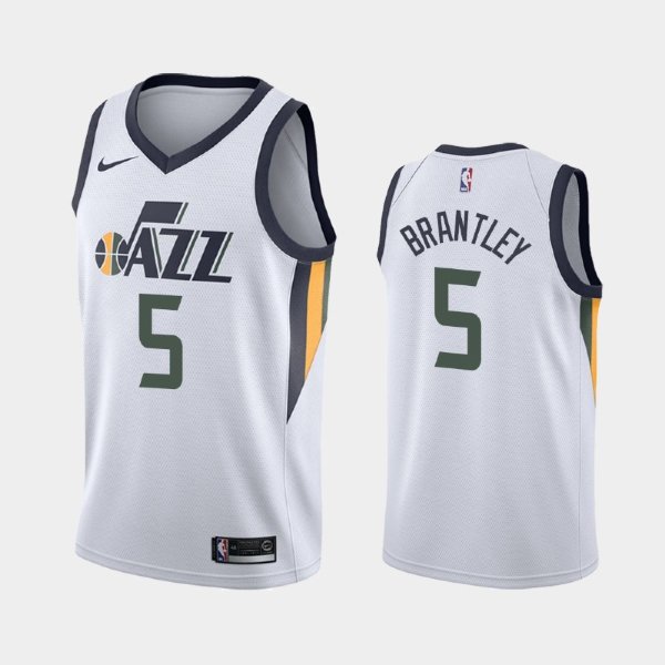 Utah Jazz Association #5 Jarrell Brantley White 2019 NBA Draft баскетбольная майка NBA