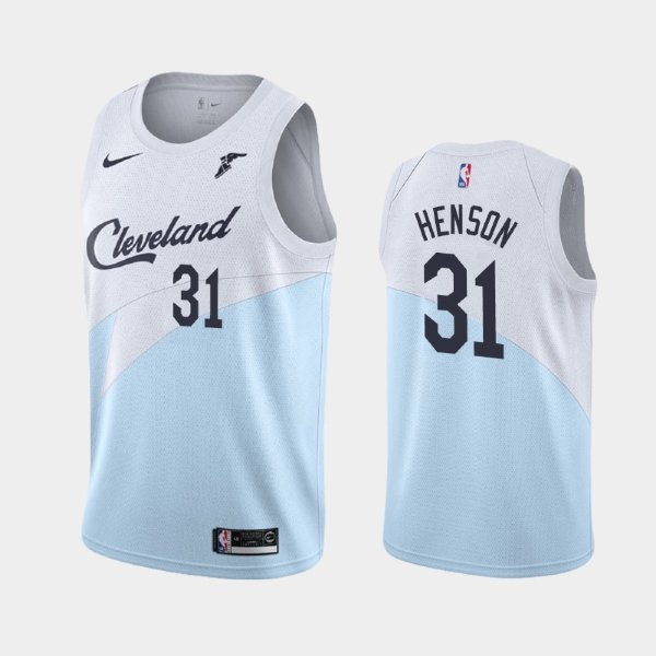 Cleveland Cavaliers #31 John Henson Blue 2018-19 Earned баскетбольная майка NBA