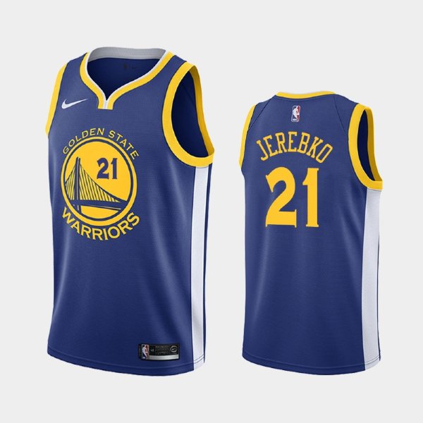 Golden State Warriors #21 Jonas Jerebko Blue Icon баскетбольная майка NBA