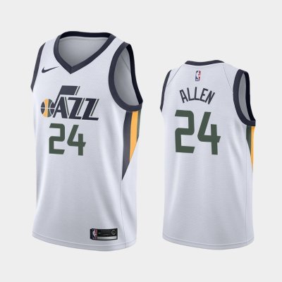 Utah Jazz Association #24 Grayson Allen White 2019 баскетбольная майка NBA