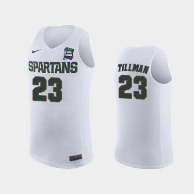 NCAA Michigan State Spartans #23 Xavier Tillman White 2019 Final Four баскетбольная майка NBA