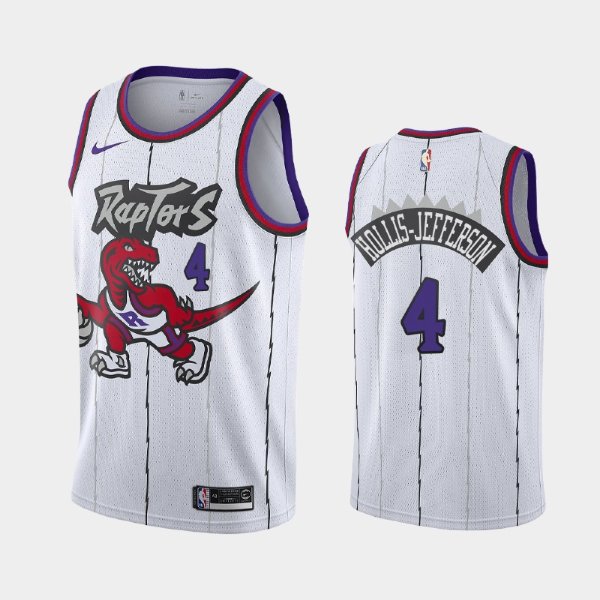 Toronto Raptors #4 Rondae Hollis-Jefferson White 25th Dino баскетбольная майка NBA