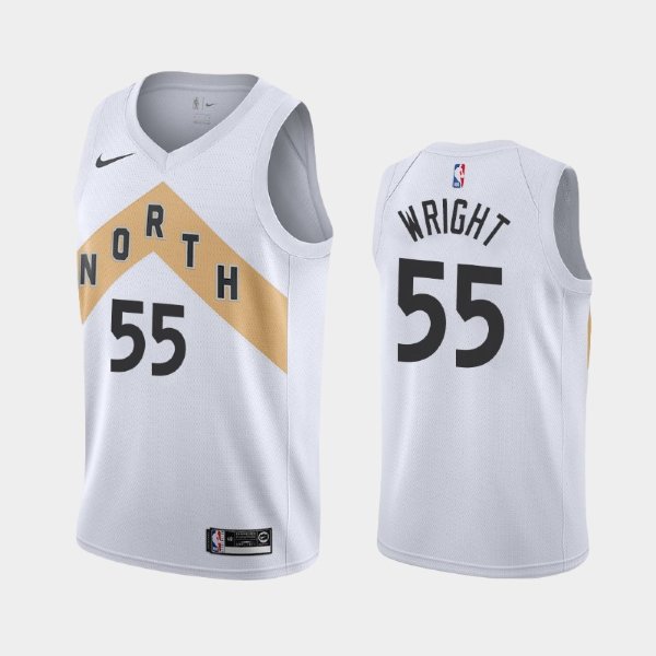 Toronto Raptors #55 Delon Wright White 2018-19 City баскетбольная майка NBA
