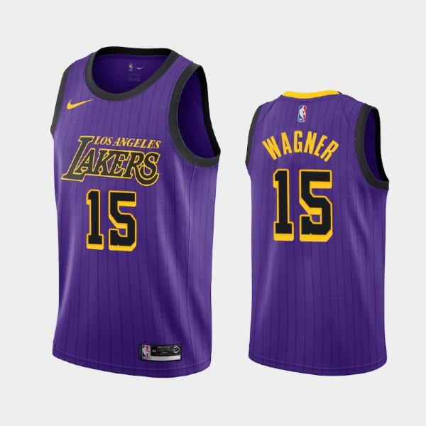 Los Angeles Lakers #15 Moritz Wagner Purple 2018-19 City баскетбольная майка NBA