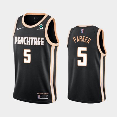 Atlanta Hawks #5 Jabari Parker Black City Peachtree баскетбольная майка NBA