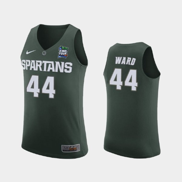 NCAA Michigan State Spartans #44 Nick Ward Green 2019 Final Four баскетбольная майка NBA