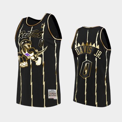 Toronto Raptors #0 Terence Davis Jr. Black Golden Logo баскетбольная майка NBA