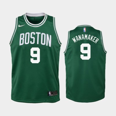 детская Boston Celtics Bradley Wanamaker #9 Green 2018-19 Icon баскетбольная майка NBA