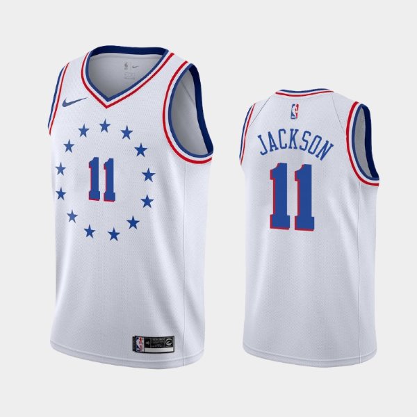 Philadelphia 76ers #11 Demetrius Jackson White 2018-19 Earned баскетбольная майка NBA