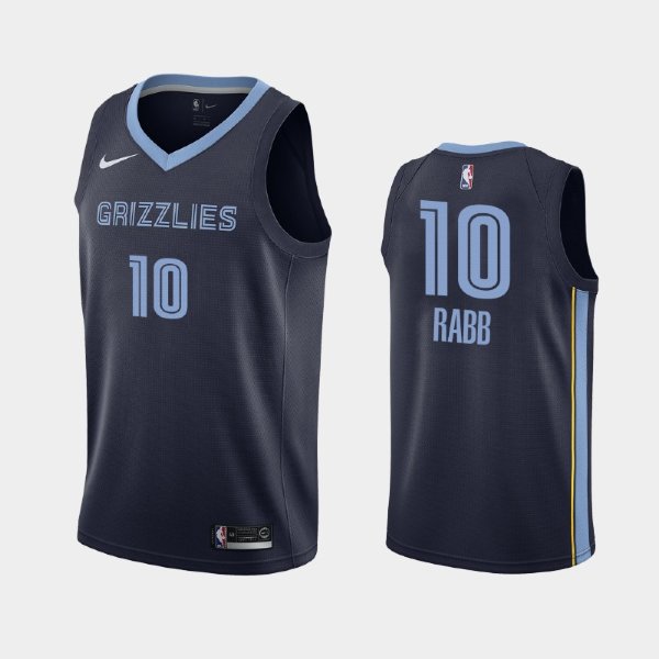 Memphis Grizzlies #10 Ivan Rabb Navy 2018-19 Icon баскетбольная майка NBA