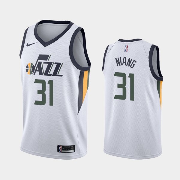 Utah Jazz Association #31 Georges Niang White 2019 баскетбольная майка NBA