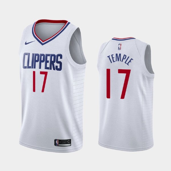Los Angeles Clippers #17 Garrett Temple White 18-19 Association баскетбольная майка NBA