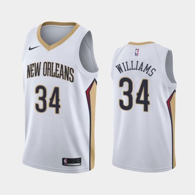 New Orleans Pelicans Association #34 Kenrich Williams White 2019 баскетбольная майка NBA
