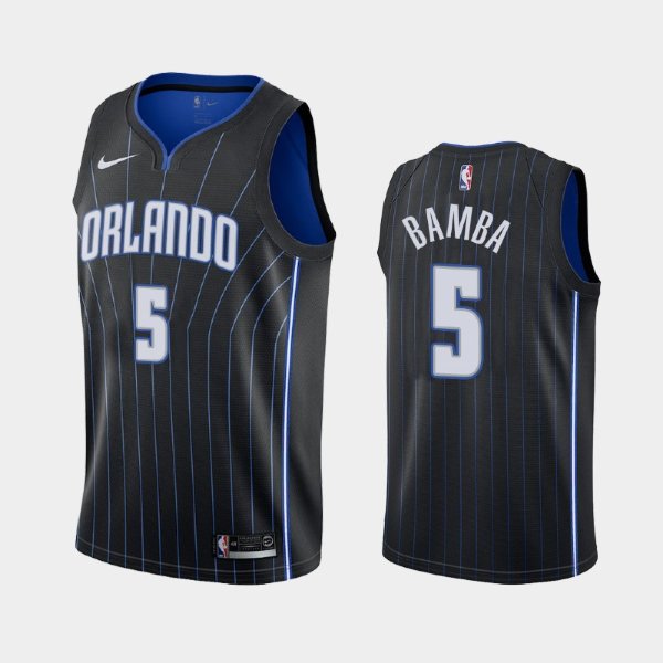 Orlando Magic Statement #5 Mohamed Bamba Black 2019 баскетбольная майка NBA