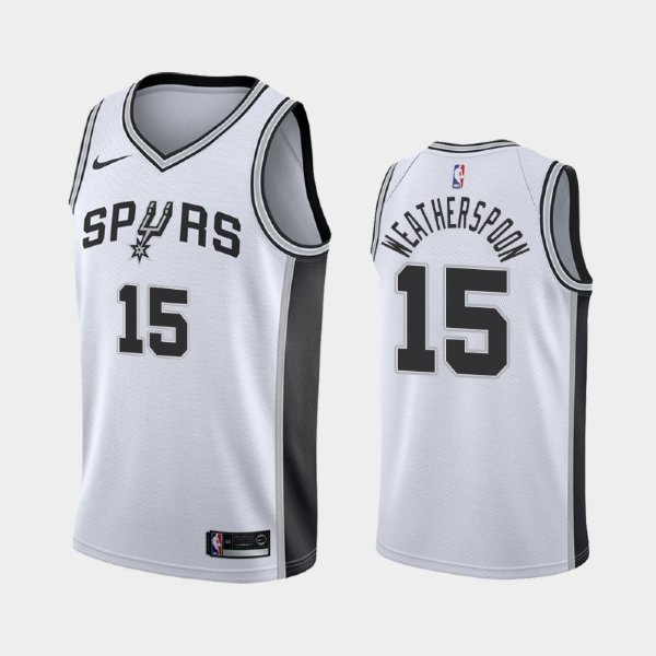 San Antonio Spurs Association #15 Quinndary Weatherspoon White 2019 NBA Draft баскетбольная майка NBA