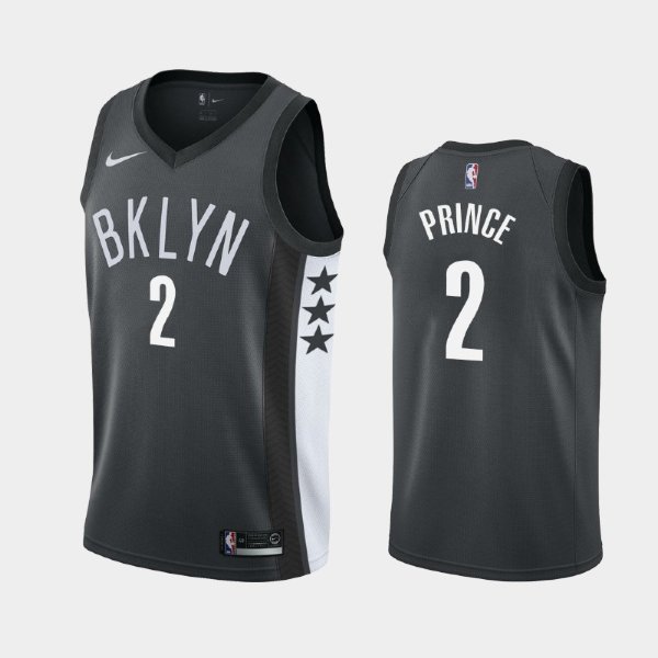 Brooklyn Nets Taurean Prince #2 Black 2019-20 Statement баскетбольная майка NBA