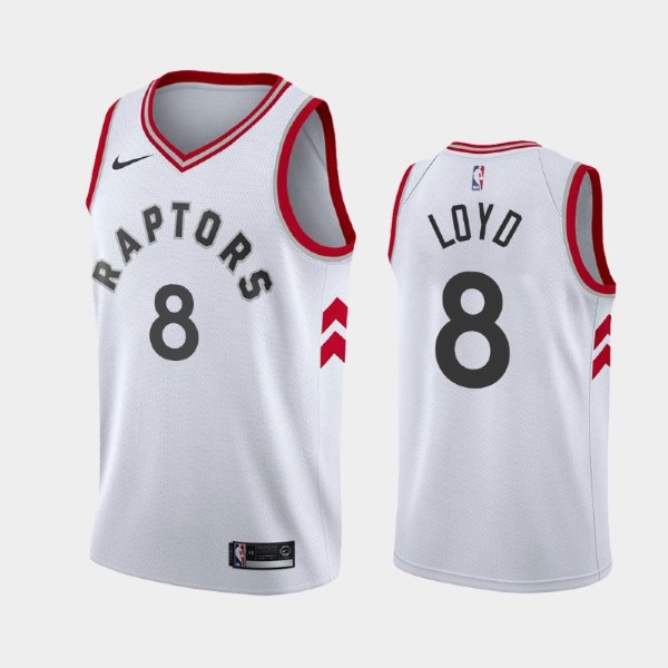 Toronto Raptors Association #8 Jordan Loyd White 2019 баскетбольная майка NBA