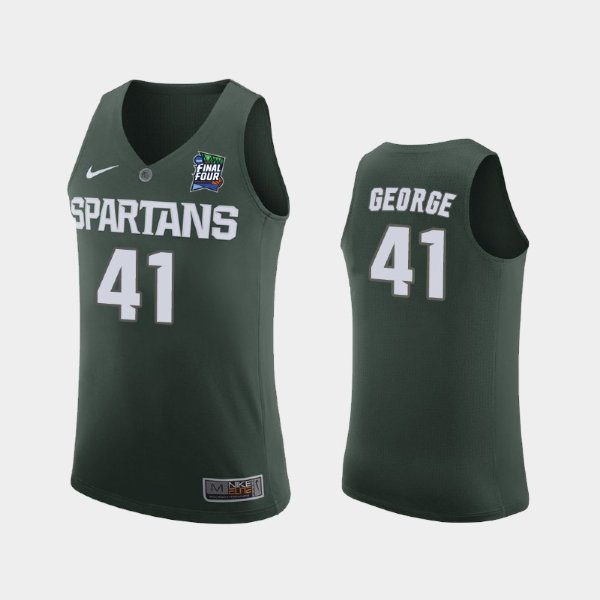 NCAA Michigan State Spartans #41 Conner George Green 2019 Final Four баскетбольная майка NBA
