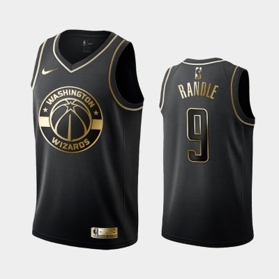 Washington Wizards #9 Chasson Randle Black Golden Logo баскетбольная майка NBA