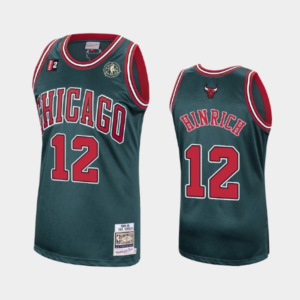 Chicago Bulls #12 Kirk Hinrich Green 2008-09 Hardwood Classics баскетбольная майка NBA