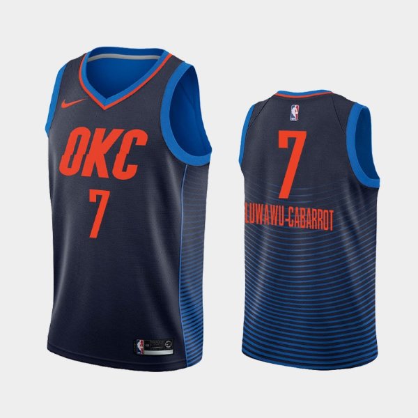 Oklahoma City Thunder #7 Timothe Luwawu-Cabarrot Navy 2018-19 Statement баскетбольная майка NBA