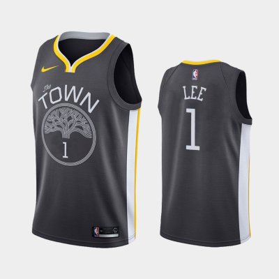 Golden State Warriors #1 Damion Lee Black Statement баскетбольная майка NBA