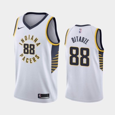 Indiana Pacers #88 Goga Bitadze White Association баскетбольная майка NBA - 2019 NBA Draft