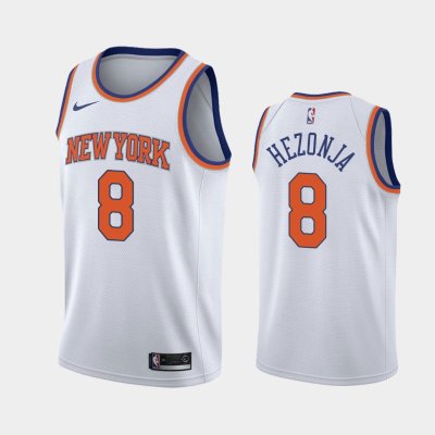 New York Knicks Association #8 Mario Hezonja White 2019 баскетбольная майка NBA