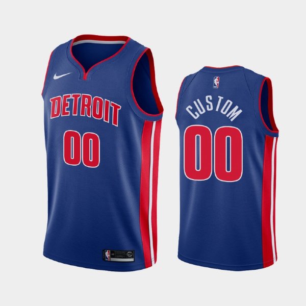 Detroit Pistons Blue Icon Personalized баскетбольная майка NBA